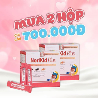 Combo 2hộp Sirô Norikid Plus Cho Bé Biếng Ăn, Táo Bón, Kém Thấp Thu