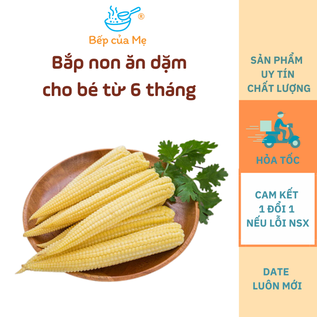 Bắp non nấu ăn dặm cho bé từ 6 tháng, gói 20g, Shop Của Mẹ