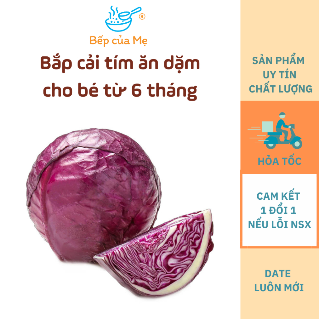 Bắp cải tím nấu ăn dặm cho bé từ 6 tháng, gói 20g, Shop Của Mẹ