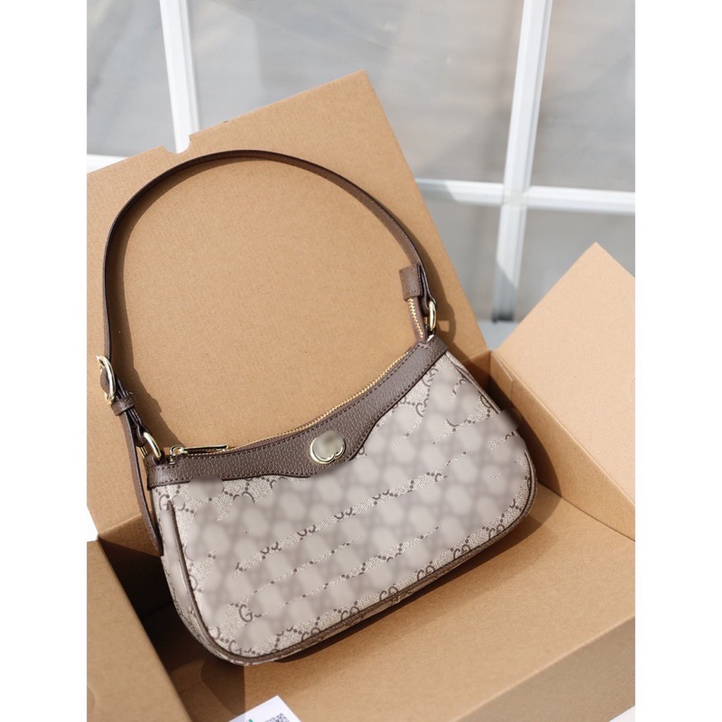 Túi G.C Ophidia Small kẹp nách - Size 24cm - Chất liệu da mềm - Lót da lộn kèm code - Bản V.I.P 2 box