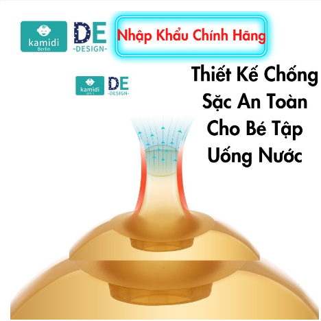 Núm vú ống hút nước KAMIDI silicon chính Hãng giúp bé tập hút nước qua bình