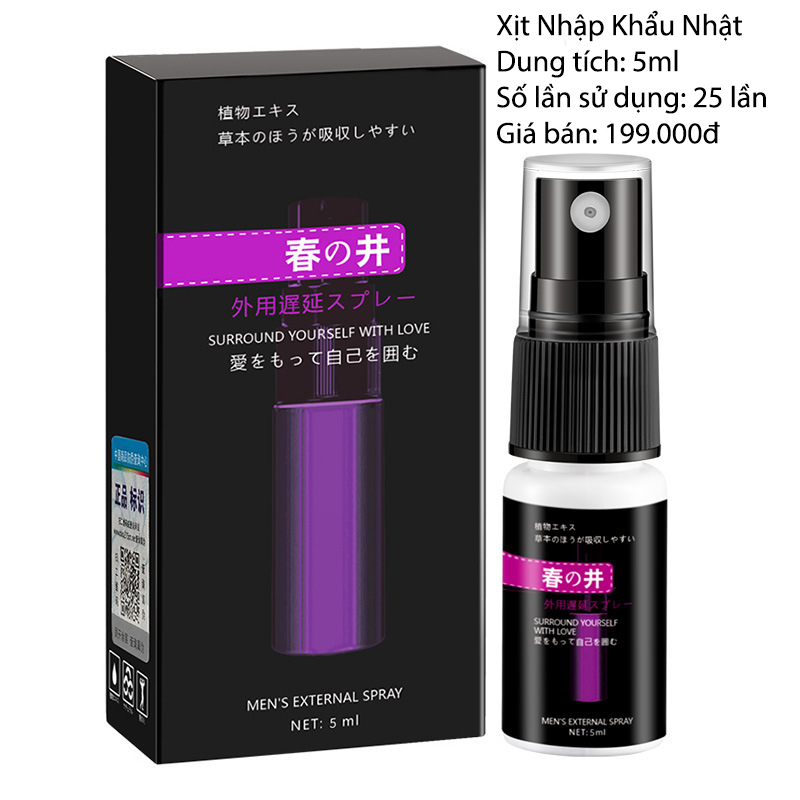 Chai xịt Nhật Bản lâu ra chống xuất tinh sớm kéo dài thời gian 30 phút cho Nam