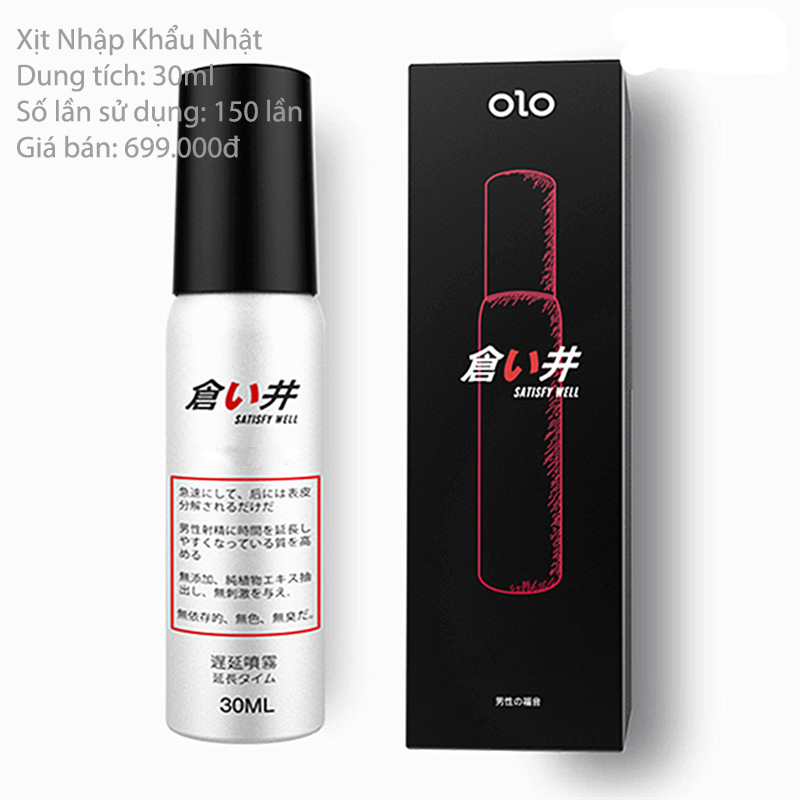 Chai xịt Nhật Bản lâu ra chống xuất tinh sớm kéo dài thời gian 50 phút cho Nam