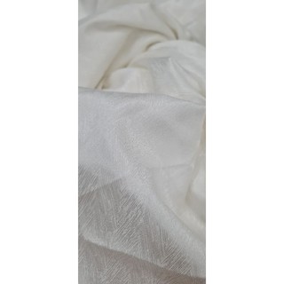 Vải lụa gấm vân màu trắng tinh (1 áo, 1 quần)