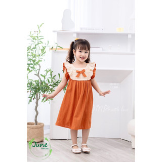 Đầm bé gái bèo xếp ly ở ngực cực sang