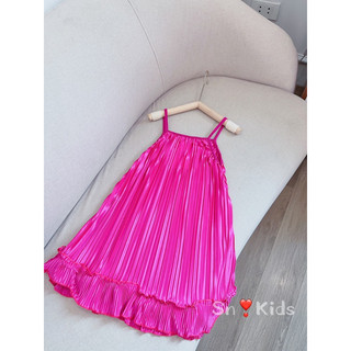 Xả Váy đầm maxi dập ly cho bé gái