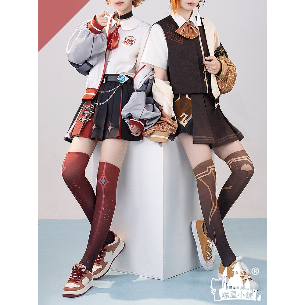 Set Seifuku kèm áo khoác Zhongli hãng Miaowu (có ảnh thật)