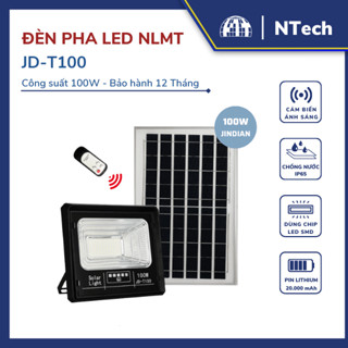  Đèn pha led năng lượng mặt trời JD-T100 công suất 100W - Mẫu Mới 2025 - BH 01 năm 