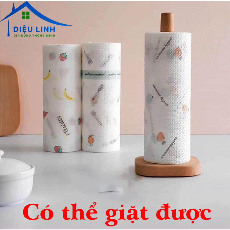 Cuộn Giấy Lau Đa Năng Vải Không Dệt Khăn giấy lau bếp-Cuộn giấy lau có thể giặt tái sử dụng được tiện lợi tramanhshop