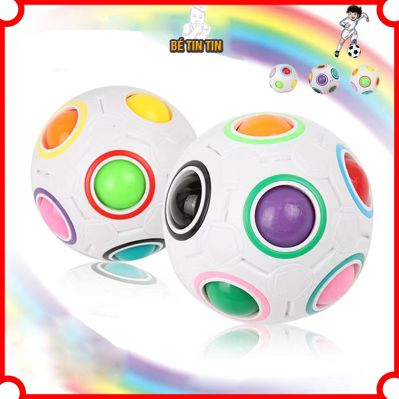 Rubik quả bóng YongJun Puzzle Ball biến thể rubic Rainbow YJ magic kiểu dáng đẹp lạ chắc tay giá rẻ cho bé