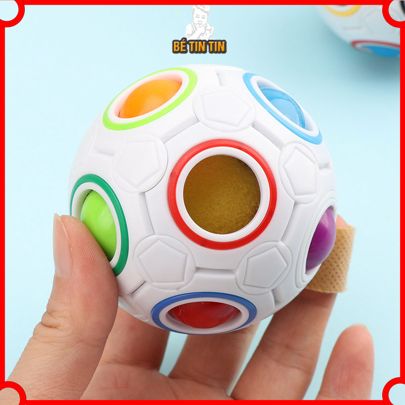 Rubik quả bóng YongJun Puzzle Ball biến thể rubic Rainbow YJ magic kiểu dáng đẹp lạ chắc tay giá rẻ cho bé