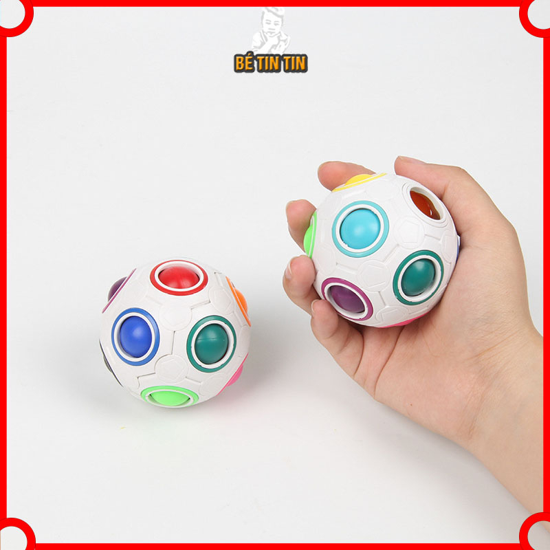 Rubik quả bóng YongJun Puzzle Ball biến thể rubic Rainbow YJ magic kiểu dáng đẹp lạ chắc tay giá rẻ cho bé