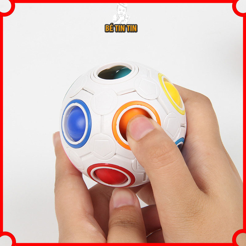 Rubik quả bóng YongJun Puzzle Ball biến thể rubic Rainbow YJ magic kiểu dáng đẹp lạ chắc tay giá rẻ cho bé