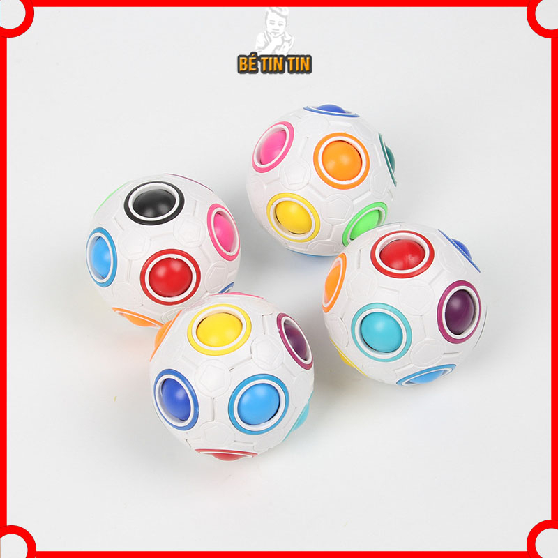 Rubik quả bóng YongJun Puzzle Ball biến thể rubic Rainbow YJ magic kiểu dáng đẹp lạ chắc tay giá rẻ cho bé
