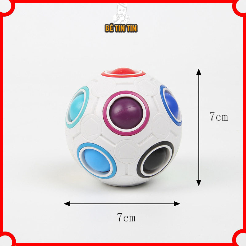 Rubik quả bóng YongJun Puzzle Ball biến thể rubic Rainbow YJ magic kiểu dáng đẹp lạ chắc tay giá rẻ cho bé