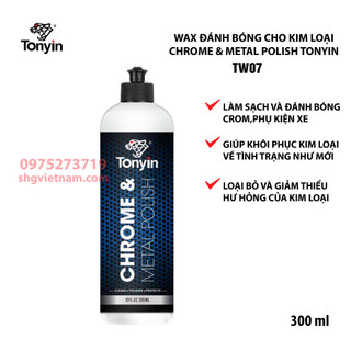 Wax đánh bóng cho kim loại chrome & metal polish Tonyin TW07 300ml khôi phục kim loại về tình trạng như mới