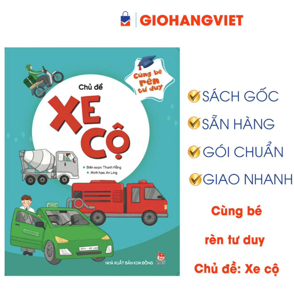 sách Cùng bé rèn tư duy - Chủ đề: Xe cộ