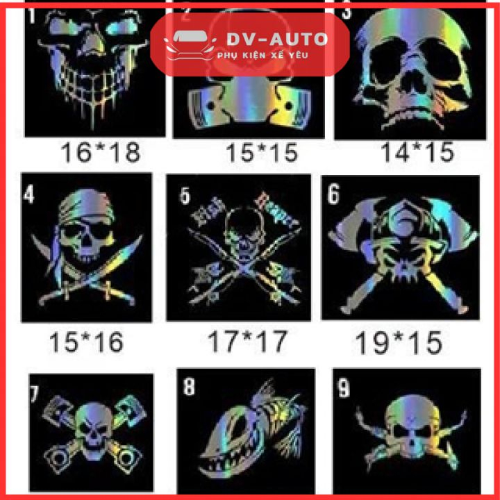 Tem Phản Quang Cực Chất Trang Trí Capo,Sườn Xe. Decal Phản Quang Oto By DV AUTO