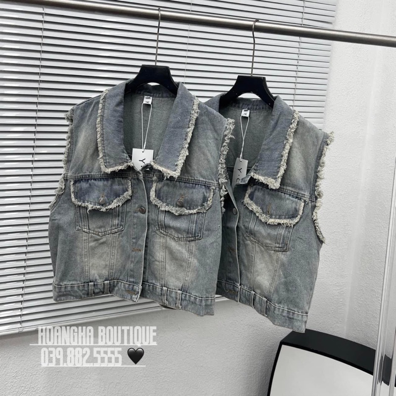 ÁO BÒ XANH TUA RUA XÁCH NÁCH DÁNG NGẮN