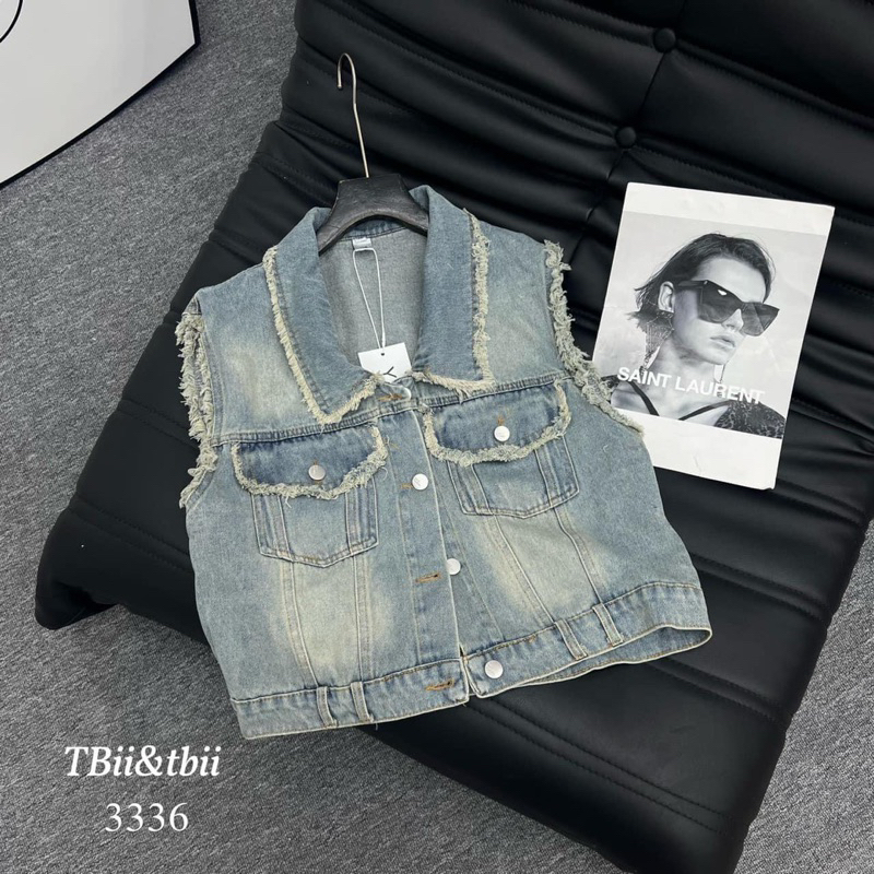 ÁO BÒ XANH TUA RUA XÁCH NÁCH DÁNG NGẮN