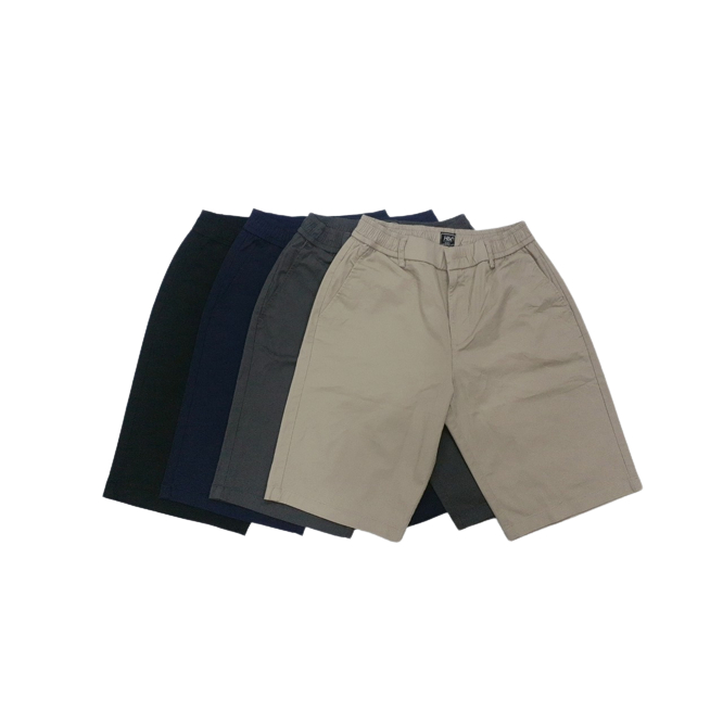 Quần Short Khaki Nam H&Q, chất liệu vải khaki cotton/elastane có co giãn mềm mịn ít nhăn, thấm hút tốt