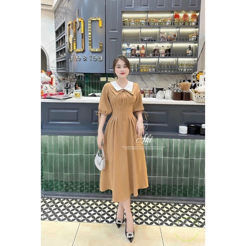 Đầm nu chiết eo dáng dài 170k