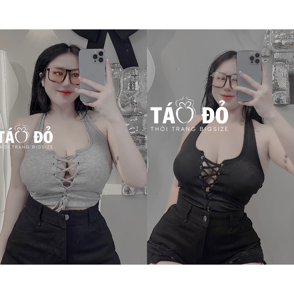 ÁO SEXY BIGSIZE ĐAN DÂY FROM CROPTOP A187 (TÁO ĐỎ BIGSIZE 55-90KG) 🍎🍎🍎