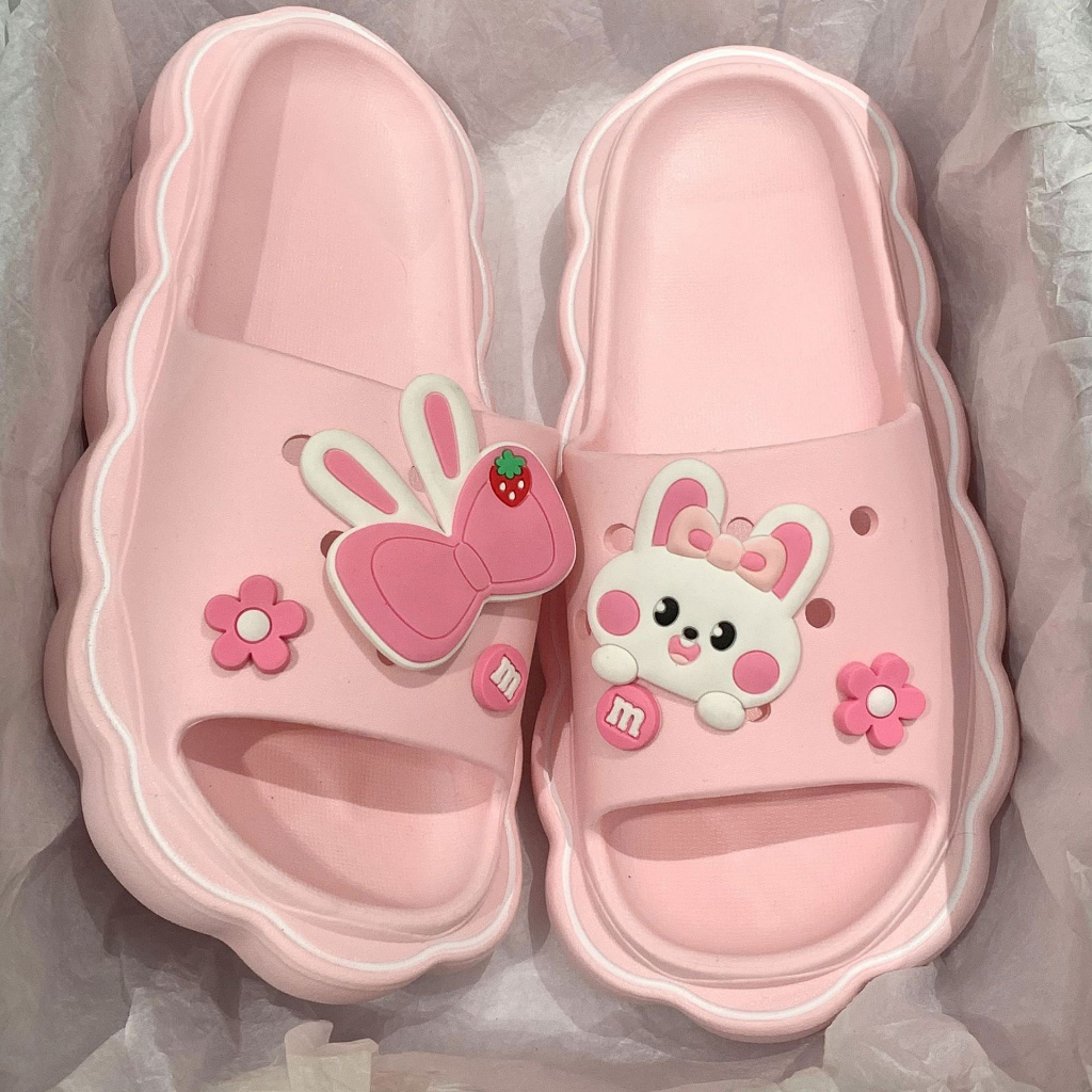 Dép Đi Trong Nhà In Hình Thỏ Dễ Thương