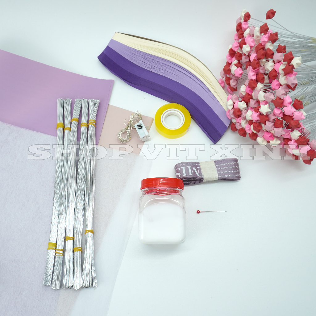 Set Nguyên Liệu Làm Bó Hoa Sao 350 Bông - Shop Vịt Xinh| Shop Vịt Xinh 86