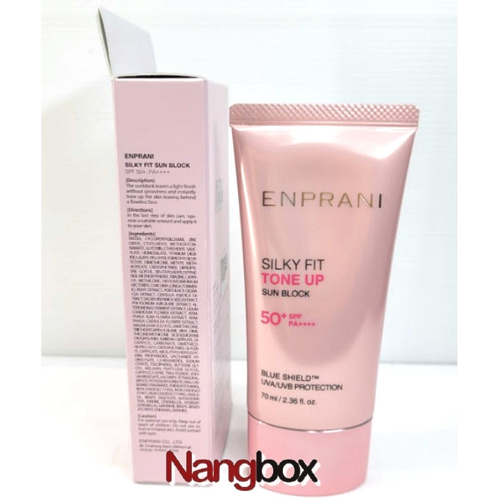 Kem Chống Nắng Kềm Dầu Nâng Tông ENPRANI SILKY FIT TONE UP SUNBLOCK SPF 50+ PA++++