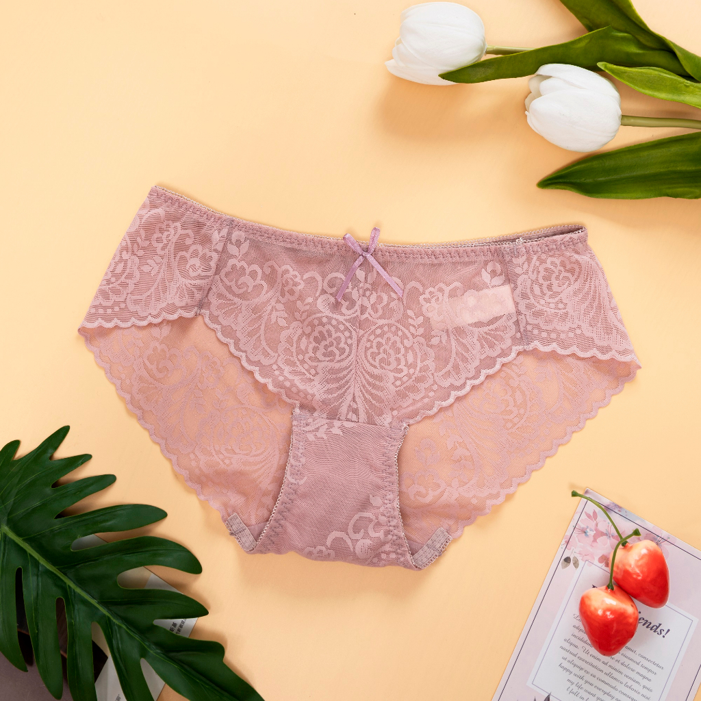 Combo 4 Quần Lót Nữ Ren Lưng Thấp Co Giãn Thoải Mái (Mustoto MQ55)