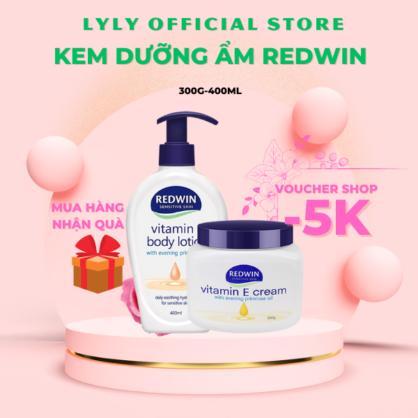 Kem dưỡng ẩm Redwin Vitamin E Cream 300g và 400ml Giúp Dưỡng Da Mặt Hết Khô Nứt Nẻ xuất xứ Úc