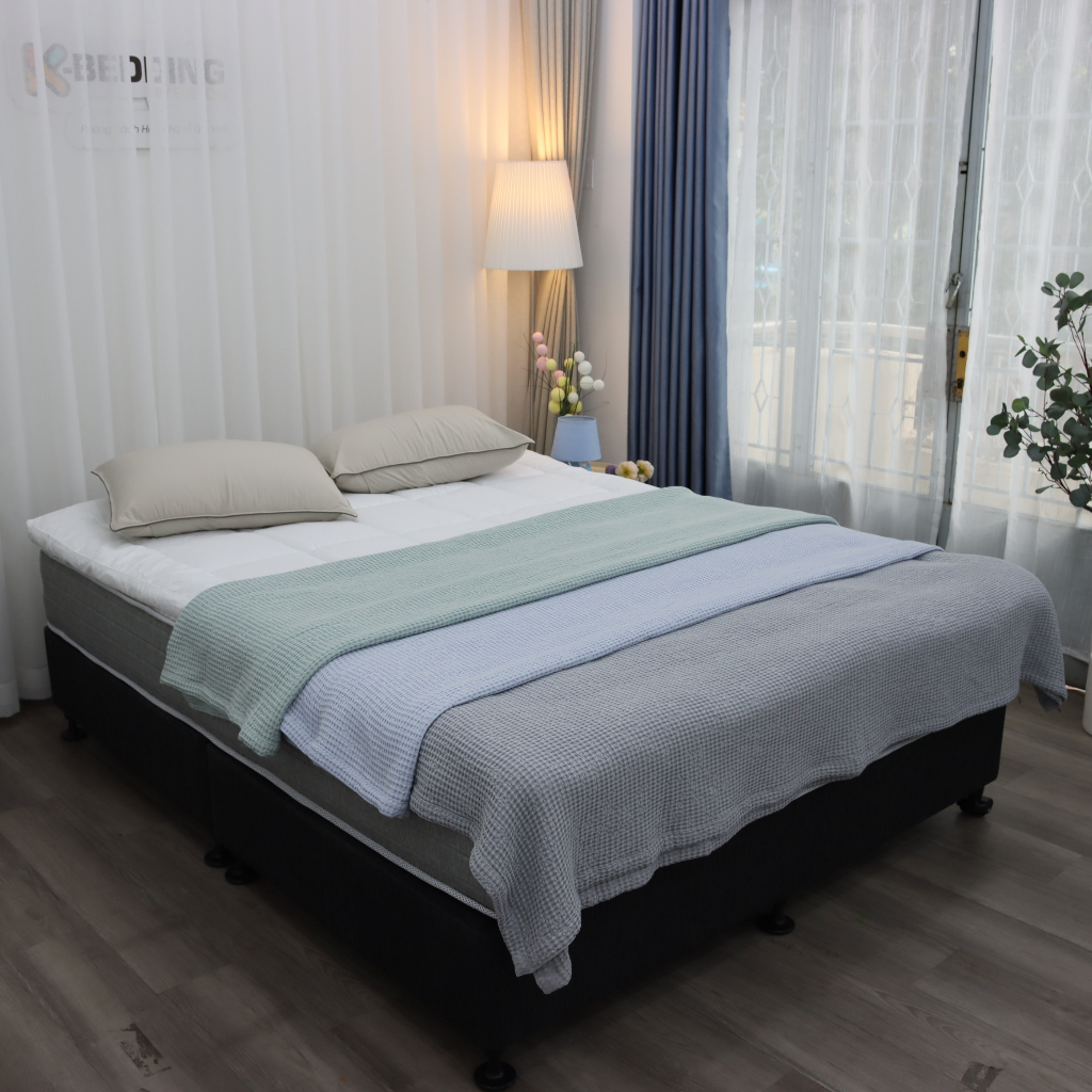 Chăn văn phòng K-Bedding By Everon chất vải Cotton Modal  Họa Tiết Tổ Ong  chăn sofa decor phòng ngủ