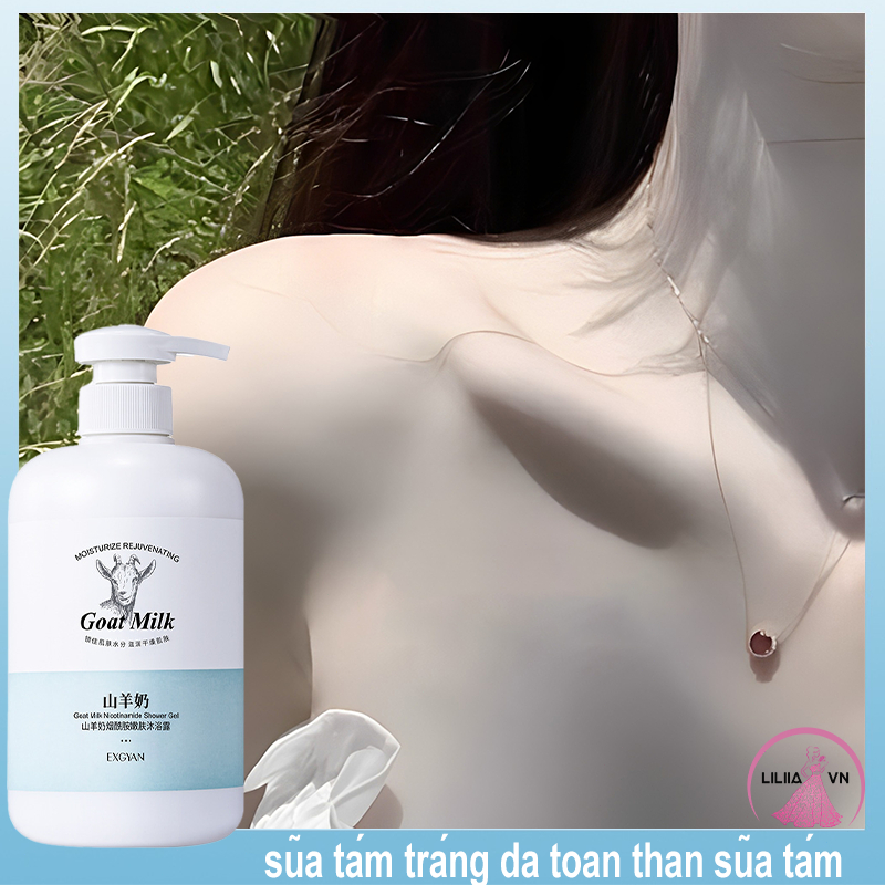 sữa tắm trắng da 800ml chiết xuất sữa dê núi có hiệu quả làm trắng làm sáng da phục hồi da cháy nắng
