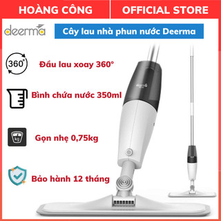 Cây lau nhà phun nước Deerma Water Spray Mop TB500, Vừa lau vừa phun nước tiện lợi, Tay cầm nhựa ABS, Bảo hành 12 tháng