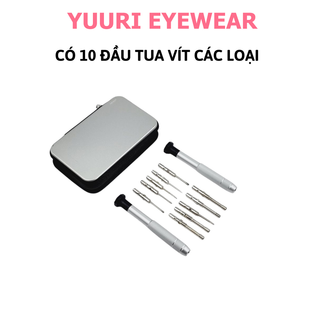 Phụ kiện sửa chữa mắt kính chuyên dụng - hộp đệm mũi- hộp ốc - bộ tua vít đa năng dành cho mắt kính, đồng hồ