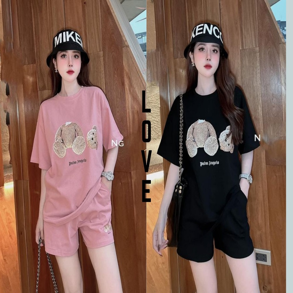 Đồ bộ thun mặc nhà cho nữ rẻ đẹp mùa hè bộ đùi thể thao nữ bộ quần áo đùi nữ 3 SIZE 45-75KG chất thun coton co giãn