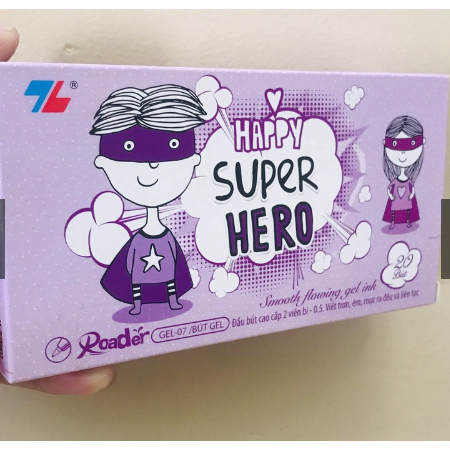 Bút gel Thiên Long GEL-07 chính hãng - Mực đen, tím