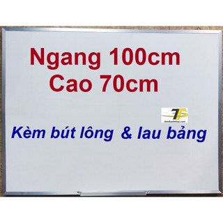 Bảng mica trắng viết bút lông 70 x 100cm - Tặng 01 bút lông & 1 lau bảng