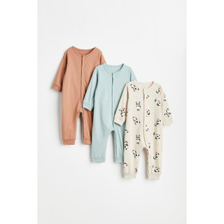Set 3 bodysuit PJM gấu panda hồng HM H&M sz 2-9m_hàng chính hãng authentic