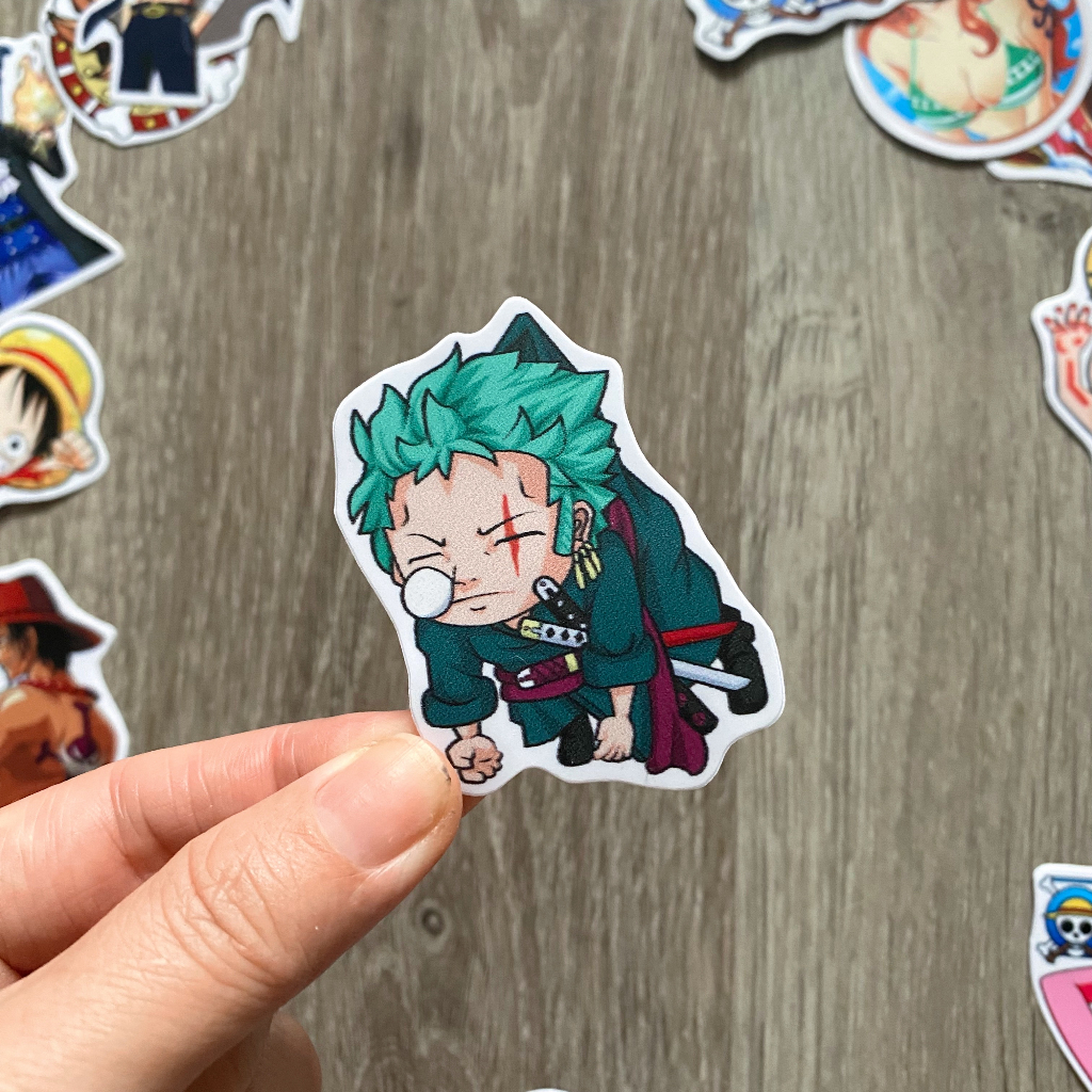 Sticker ONE PIECE - ĐẢO HẢI TẶC Chống Nước Dán Trang Trí Va Li, Xe, Laptop, Nón Bảo Hiểm, Đàn Guitar