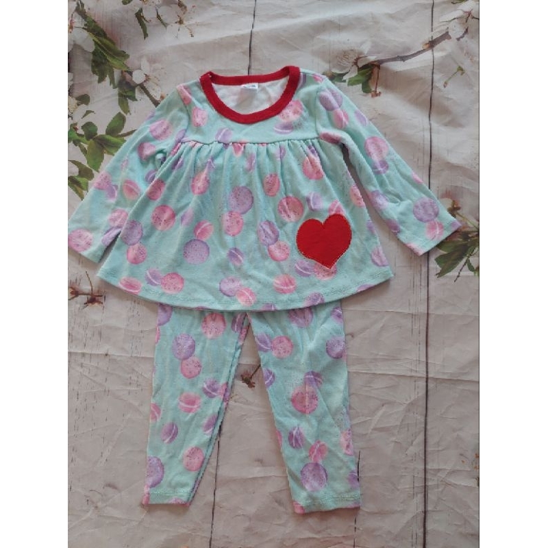 Bộ dài tay bozip babydoll bé gái