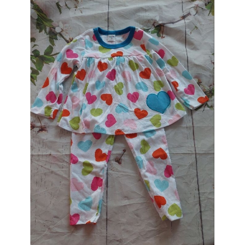 Bộ dài tay bozip babydoll bé gái