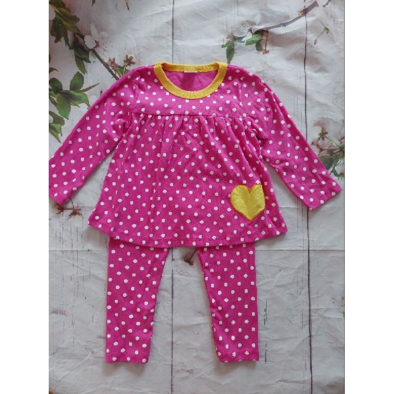 Bộ dài tay bozip babydoll bé gái