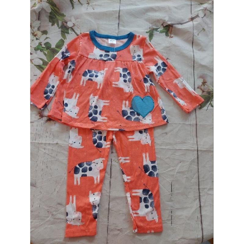 Bộ dài tay bozip babydoll bé gái