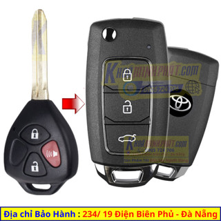 Chìa Khoá độ gập xe Toyota Innova, Fortuner, Vios, Hilux, Altis mẫu V28