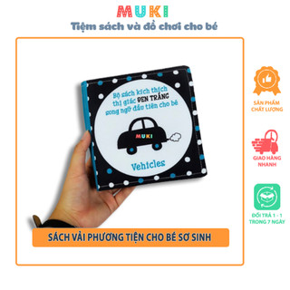Đồ chơi sách vải Phương Tiện cho bé sơ sinh vừa học vừa chơi