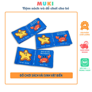 Đồ chơi sách vải sinh vật biển (Q3) - nhận biết cho bé từ 6mt