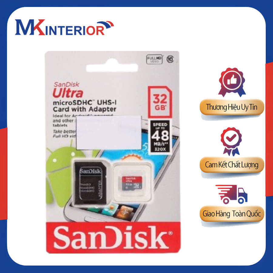 Thẻ Nhớ Sandisk 8G/16GB/32GB/64G/128G SDHC Tốc Độ Cao Với Máy Ảnh 100MB / S