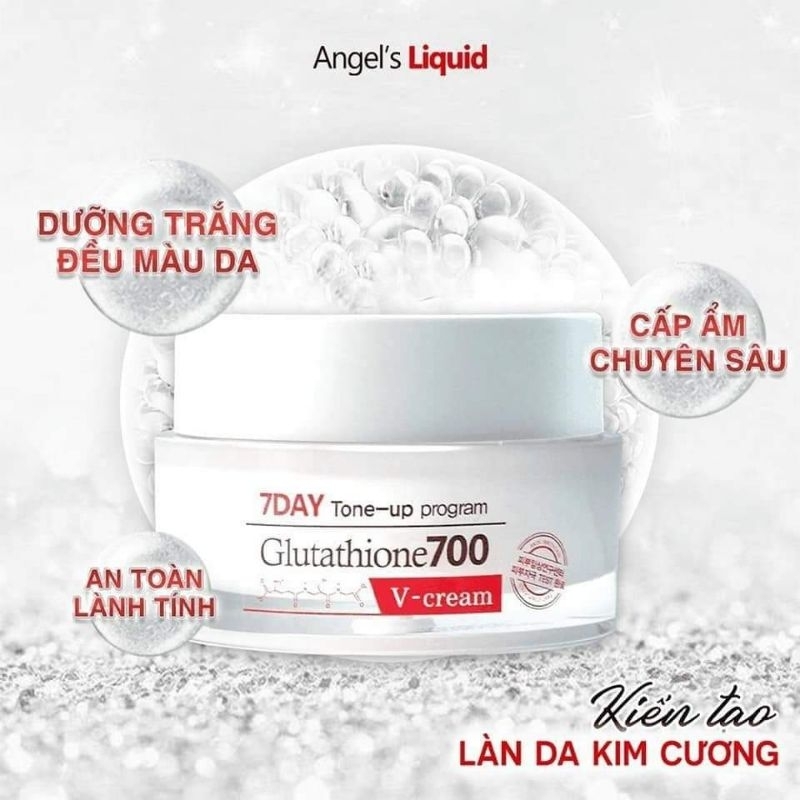 Kem dưỡng trắng da 7DAY GLUTATHIONE 700 VCREAM ANGEL'S LIQUID